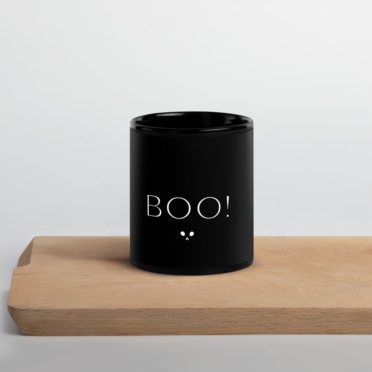 Boo Black Glossy Mug