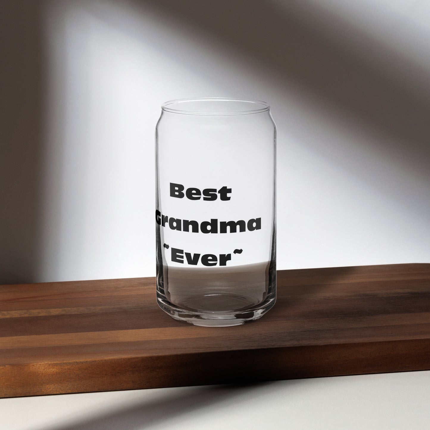 "Best Grandma Ever" Can-shaped glass